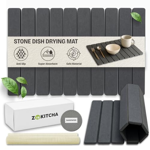 Large Stone Diatomaceous Earth Dish Drying Mat