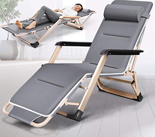 Chaise zéro gravity pliante bleu FANDIAO pour jardin et camping - 2