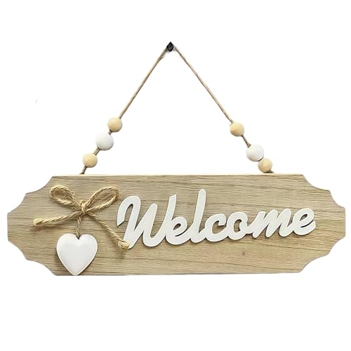 Tivleed Welcome Sign Door Sign Front Door Decoration 25.8x7.7x0.8cm Garden Plaques for Outside Wooden Rectangle Wall Hanging for Home Decor Home Porch Entryway Decor