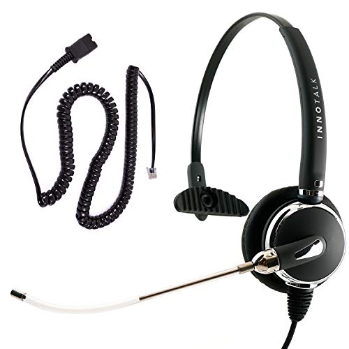 Headset Compatible with Cisco 7960 7961 7962 7965 7970 7971 7975 7985 Professional Voice Tube Mic Monaural Headset Compatible with Plantronics QD for Customer Support