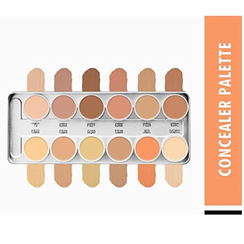 RJGUDDU 12 Colour Supra Natural Cream Concealer Palette, Lightweight, Multi-purpose, Long Lasting Concealer Color Corrector for Face Makeup Palette- Multicolor - Image 6