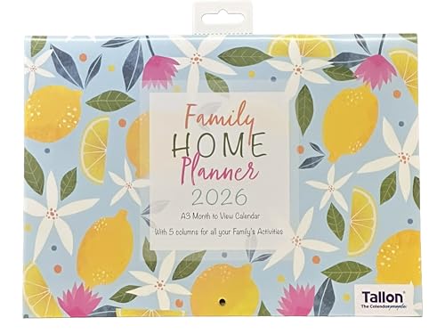 2026 A3 Monthly Family Planner 5 Columns Month to View Organiser - Fruits