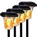 Swingers Solar Lights Outdoor,with Upgraded 2nd-gen Flame tech,LED Solar Torch Lights with Flickering Flame,Waterproof Outdoor Garden Light for Christmas, Garden, Landscape, Path, Yard, Patio (4)