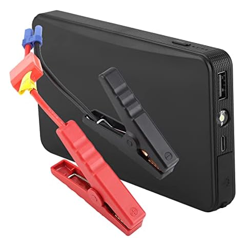 Yagosodee Car Jump Starter, Portable 8000mAH 12V Car Battery Booster Car Starter, Engine Battery Charger Power Bank for Gasoline Engine with LED Flashlight 2.0L (Black) Cover