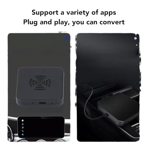 Adaptador Sem Fio Android Auto 2 Em 1 e Adaptador CarPlay Sem Fio, Adaptador Com Fio para Sem Fio, D