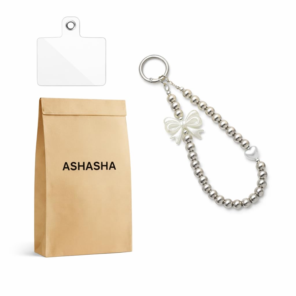Silver Pearl Beaded Phone Charm | Fashion Accessory Aesthetic Wrist Strap Lanyard For Mobile, Handbag & earbuds | Metal Hook, Anti-Drop | Stylish Gift For Girls & Women-image-33