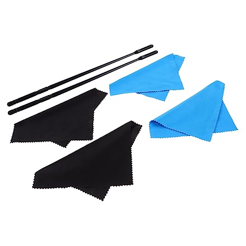 Totority -in-one Flute Cleaning Kit 6pc Flute Cleaning Tools Rods Cleaning Cloths for Flute Maintenance