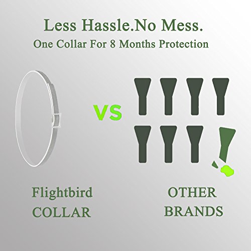 Collar Antiparasitario para perro y gato por Flightbird-8 meses de protección impermeable & ~ hipoalergénico-fina y prevención de picaduras - Collares de control de plagas - extractos de plantas naturales para todas las mascotas de 25 pulgadas