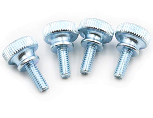 Lby LBY-061-8 30Pcs Knurled Hand Screw, M4 X 10Mm Flat Knurled Head Fully Threaded Thumb Screws thumb #1