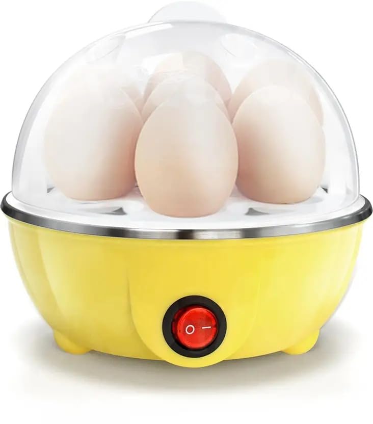 Egg Boiler Electric Automatic Off 7 Egg Poacher For Steaming, Cooking, Boiling And Frying, (350 Watts,Multicolor)
