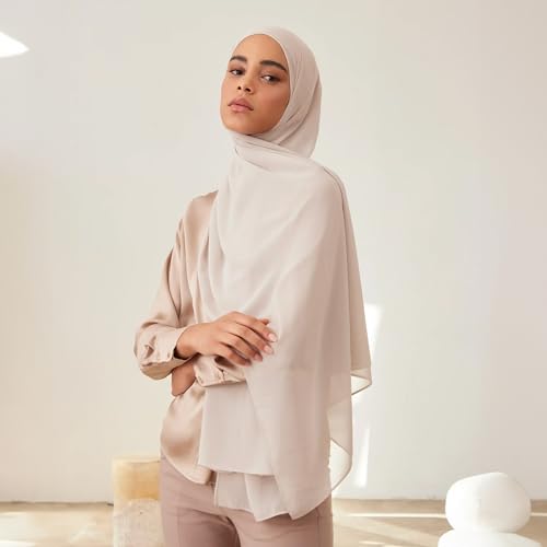 Modest Luxury Chiffon Hijab | Premium Lightweight, Flowy and Textured Chiffon Wrap Head Scarf for Women3