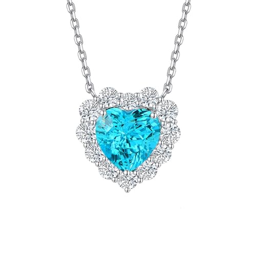 Collier en argent femme et pendentif cœur bleu pour sublimer vos tenues au quotidien