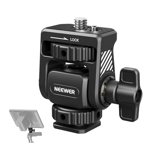 NEEWER Field Monitor Mount Holder with Cold Shoe 360 Swivel 180 Tilt Anti Twist Screw Compatible with Atomos Ninja 5 & 7 Camera Monitor SmallRig Camera Cage MA019