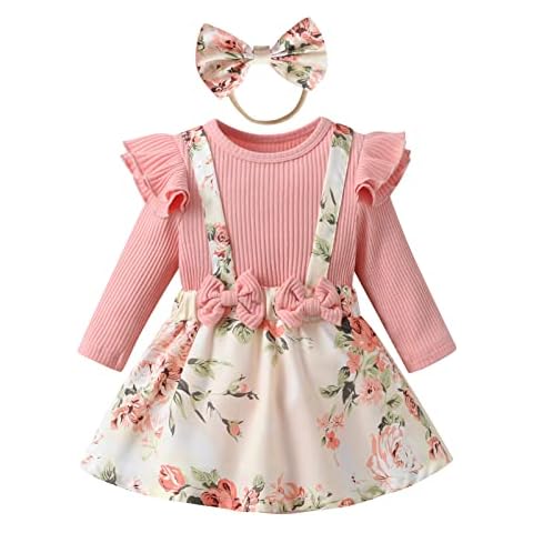 Tearfuty Baby Girl Floral Ruffle Dress Cover