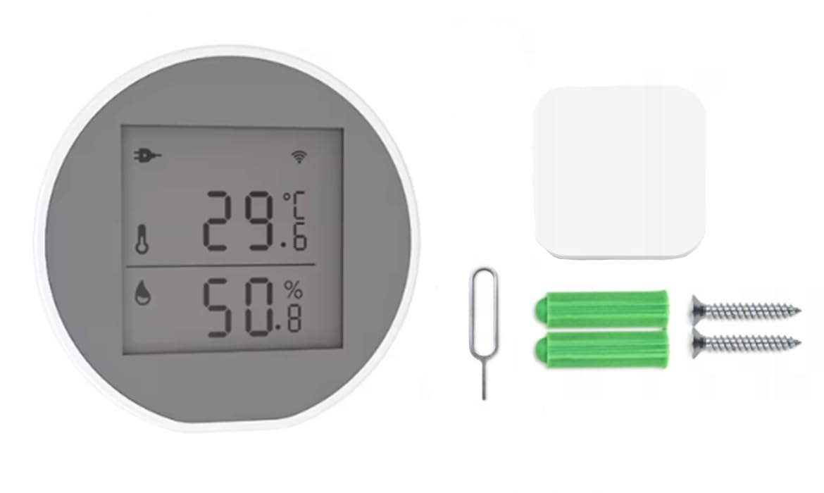 Czujnik temperatury i wilgotności – WiFi Tuya z ekranem LCD i zasilaniem USB-C