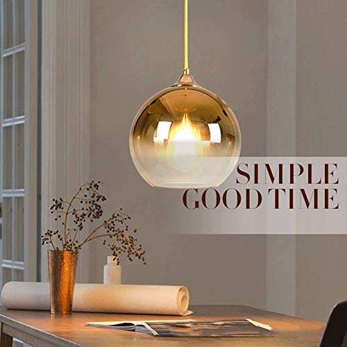 Plafonnier design or moderne à tête simple pour éclairage de cuisine