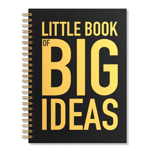 SRWNFOS Little Book of Big Ideas Lined Spiral Notebook, Funny