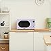 Nostalgia Countertop Microwave Oven with Easy Clean Interior- Retro Microwave with LED Display & Child Lock- Compact 0.7 Cu Ft Oven With 12 Pre-Programmed Settings for any kitchen- 700-Watts- Lavender