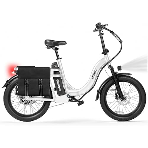 ESKUTE Electric Bike for Adults – 1200W Peak Motor, Folding 20x3 Fat Tire E‑Bike, 48V 13Ah Battery, Step‑Through Cargo Fold Ebike, NFC Unlock, 20+ MPH, 7‑Speed, Up to 55 Miles