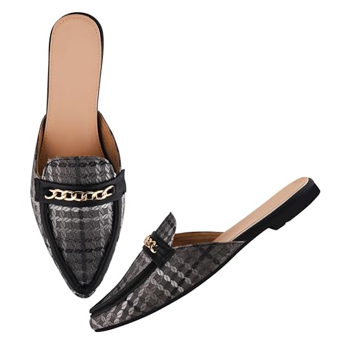 Image of SilverArrow Womens Bunzu Mules | Casul Shoes | Flat Mules Sandals Open Back | Suitable for Casual Outfit