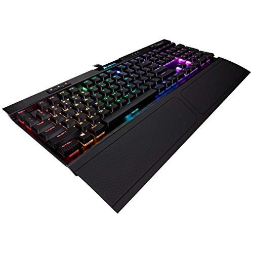 Corsair K70 MK.2 Low Profile Rapidfire Mechanische Gaming Tastatur (Cherry MX Speed: Schnell und Hochpräzise, Dynamischer RGB LED Hintergrundbeleuchtung, QWERTZ DE Layout) schwarz
