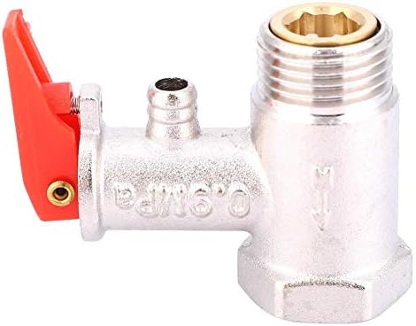 Safety Valve Water Heater Pressure Relief Check Brass Plated Pressure Valve 0.9MPa G1/2in