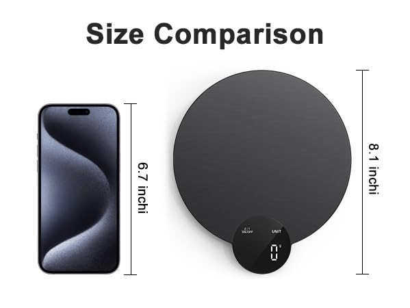 Miniatura 7 de Ultrean Báscula de alimentos de precisión de 1 g0.1 oz, báscula digital de cocina con pantalla LED HD, acero inoxidable, capacidad de 11 libras para