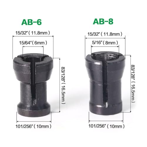 Adaptateur de pince pour fraises de 6, 6,35, 8 et 12,7 mm – vue 2