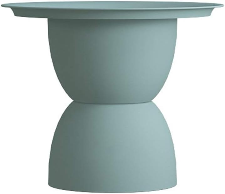 Side Table/End Table,Round Small Modern Living Room Tray Metal Side Tables, Creativity Snack Table Coffe Table for Bedroom Balcony, 19.6x17.7 Inch