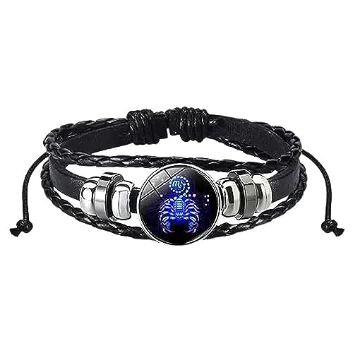Zodiac Spirit Bracelet for Scorpio Adjustable Leather