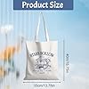 Zorbal Gilmore Tote Bag for Women, Retro Double-Sided Canvas Shopping Bags, Gilmore Girls Gifts, Large Capacity Bag for Daily Use, Fans Gift, Book Lovers Tote (White) #3