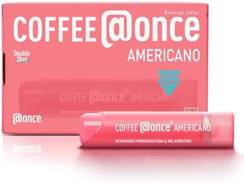 COFFEE@ONCE Americano Concentrate - 6 Servings Cold Brew for Instant Iced Coffee, Espresso & Healthy Beverages | Travel-Friendly Tubes for Office, Gym & Trips | Gift for Coffee Lovers