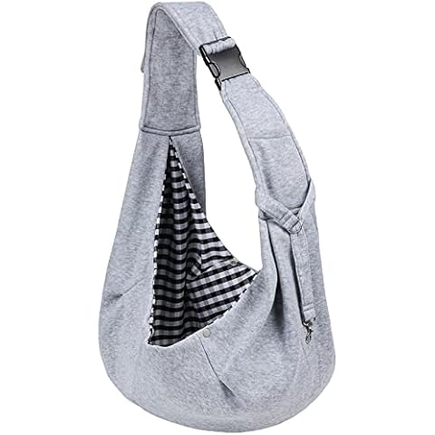 Sarsumir Dog Carrier Bag Dog Sling, Hand Free Pet Carrier for Small Medium Cat Dog, Puppy Carrier with Adjustable Shoulder Strap Puppy Sling for Travel Walking Shopping, Grey Cover