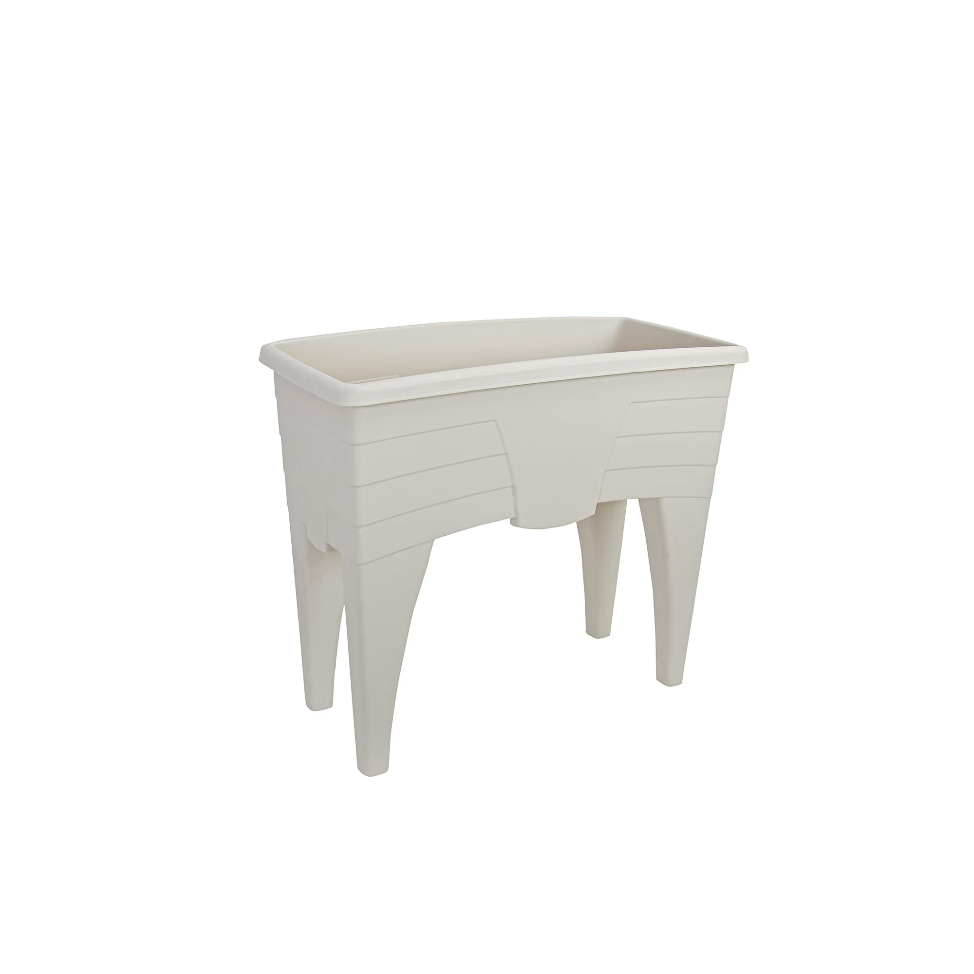 Serinova Jardinera Crecimiento Huerto, Jardinera Alta con Patas, 76 cm Largo, Capacidad 60 LTS, Huerto Urbano (Blanco)