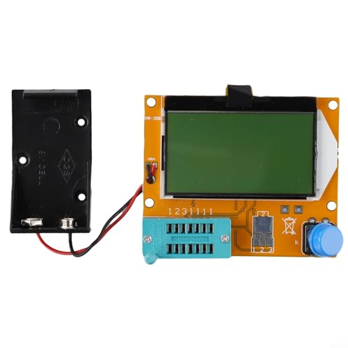 YobiLife - LCR T4 Digital Transistor Tester with Auto Detection for NPN PNP MOSFET Diode Thyristor Resistor Capacitor Backlight LCD Display Accurate Measurement Low Power Consumption and Quick Component Analysis