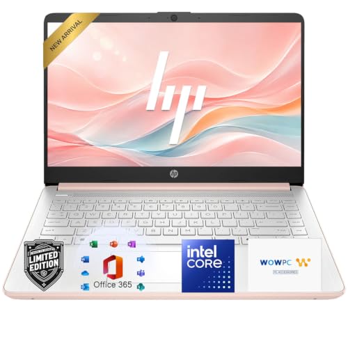 Image of HP 14 inch Laptop, Intel N150 CPU, 4GB RAM, 128GB SSD, High Performance, Ultra-Quiet Design, Long Battery Life, 2026 Edition, Windows 11 with Microsoft 365