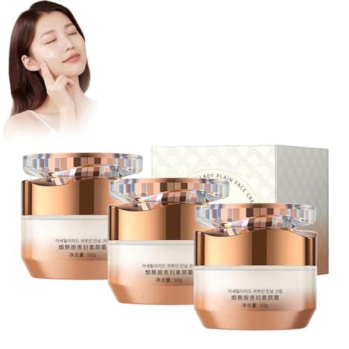 Crema de tono de maquillaje hidratante para piel suave y suave, iluminación hidratante, tnon-grasosa, nicotinamide Lady Plain Face Cream, para todo tipo de piel y uso diario,3pcs