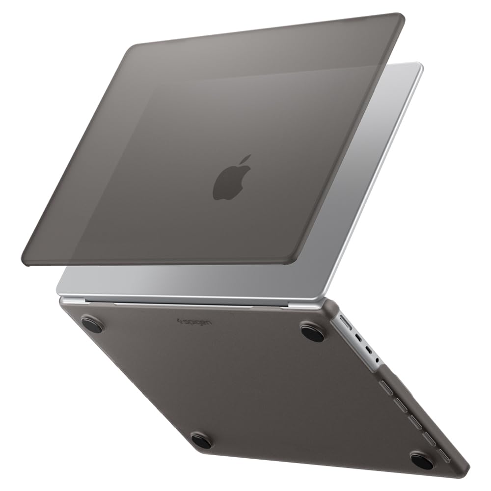 Spigen Cover Air Skin Compatibile con MacBook Pro 14 pollici M5/M4/M3/M2/M1/Pro/Max (2026-2021), Custodia rigida trasparente - Frost Black