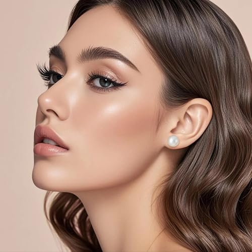 Elegant AAAA+ Freshwater Pearl Stud Earrings for Women - Handpicked Sterling Silver with 18K Gold Plating, Hypoallergenic Jewelry - Image 7