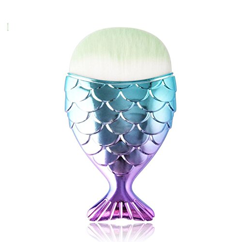 Luxsea Mermaid Brush Professional Powder Mermaid Makeup Brushes Set Maquiagem Foundation Contour Brushes