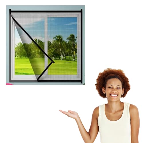 80x185cm, Mosquitera para ventana, mosquitera para ventana de bricolaje, malla protectora contra insectos y polen, protección contra mosquitos