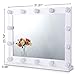 Chende Large Vanity Mirror with Lights, Hollywood LED Makeup Mirror with 3 Color Lighting Modes and Dimmer, 31.5 X 23.6 Inches Lighted Wall Mirror for Makeup Vanity, Gloss White Metal Frame Design
