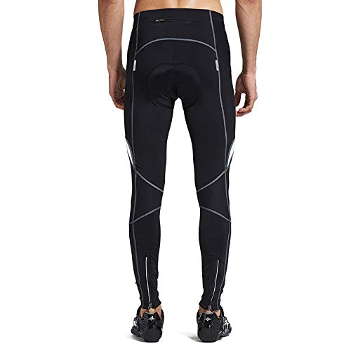 Santic Calças de Bicicleta Masculinas Longas 4D Acolchoadas Meia-calça de Ciclismo Leggings Outdoor