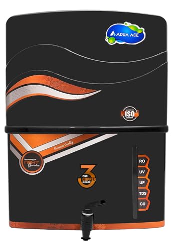 Aqua Ace Zinc Copper Alkaline with Hydrogen RO Water Purifier| RO + ZN + CU + ALK + UV + UF + TDS (UNDER 2000)+ PF |12 Lite| Wall Mount & Table Top Best For Home and Office (Made In India)