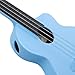 Rosen Concert Ukulele 23 inch Carbon Fiber Travel Ukelele for Adult Kids Beginners Kit with All Accessories Case, Tuner, Strap, Capo, Strings, Cleaning Cloth, Picks, Ukulele Book(Blue)