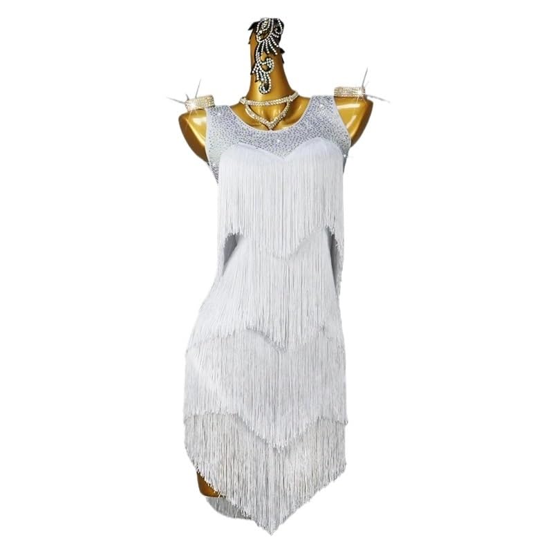 Robe à franges de danse latine jupe courte fête samba pour adulte