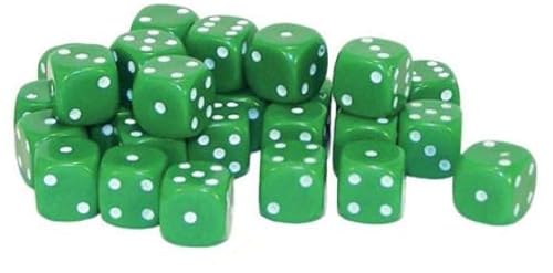 30x D6 Dice Pack | 10mm Classic (Green)
