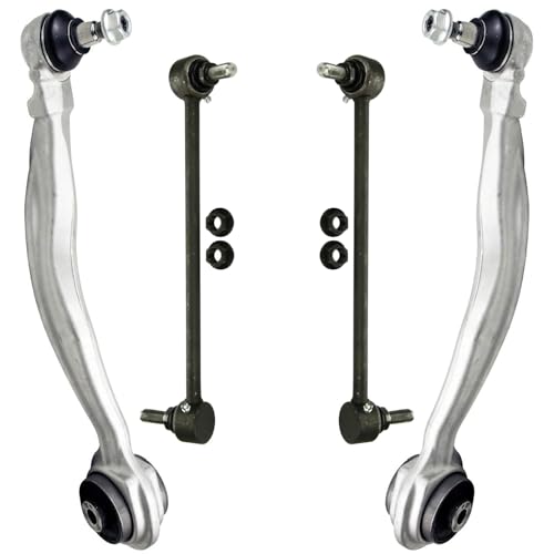 Image of Detroit Axle - AWD 4pc Front Control Arms Kit for Mercedes-Benz C230 C250 C300 C350, 2 Upper Control Arms w /Ball Joint 2 Sway Bar End Links Replacement