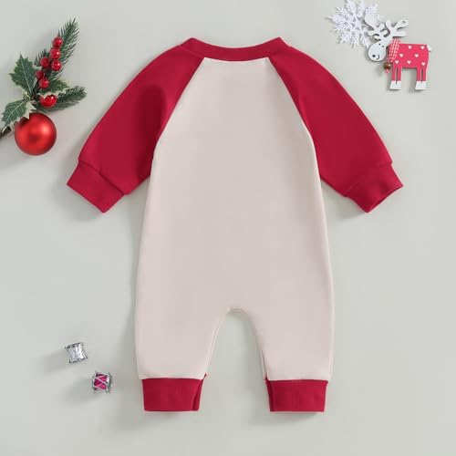 Baby Boys Girls Christmas Jumpsuits Long Sleeve Letters Print Rompers Bodysuit Newborn Fall Winter Outfit4