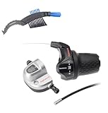 maxxi4you SHIMANO Nexus SL-3S42E Fahrrad Drehgriffschalter 3-Gang inkl. Schaltzug inkl Fahrrad Kettenbürste